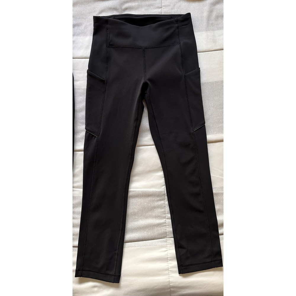 Lululemon Leggings Bundle Set of 5 Lot Black All Size 2 Cropped Mesh Back Pocket - Picture 7 of 16